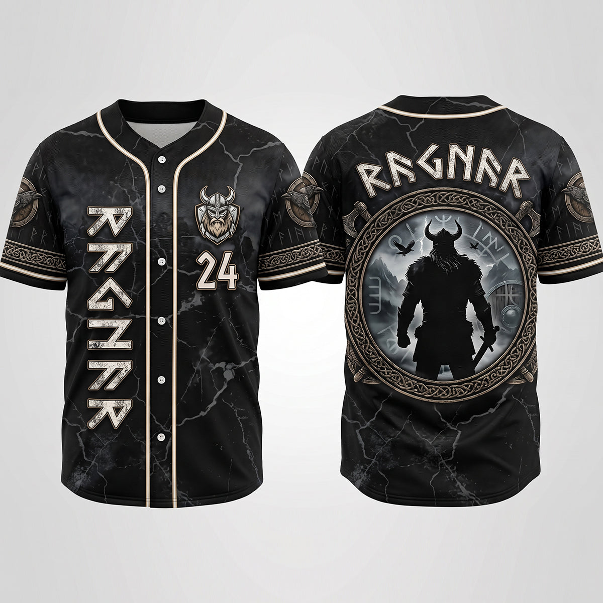 Viking Warrior Jersey Shirt - Personalized Gifts 05tytn150726
