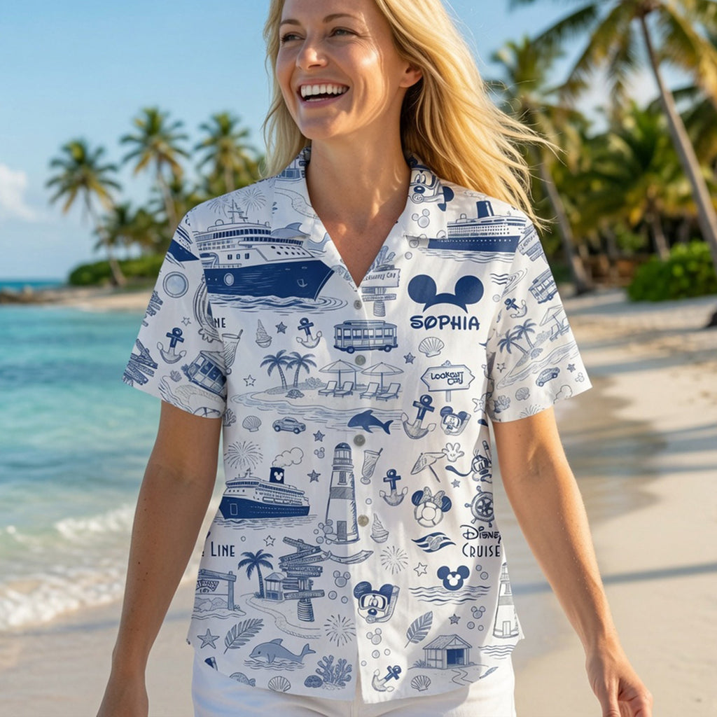 Lovely Nautical Cruise Hawaiian Shirt - Personalized Gifts 02huqn240626