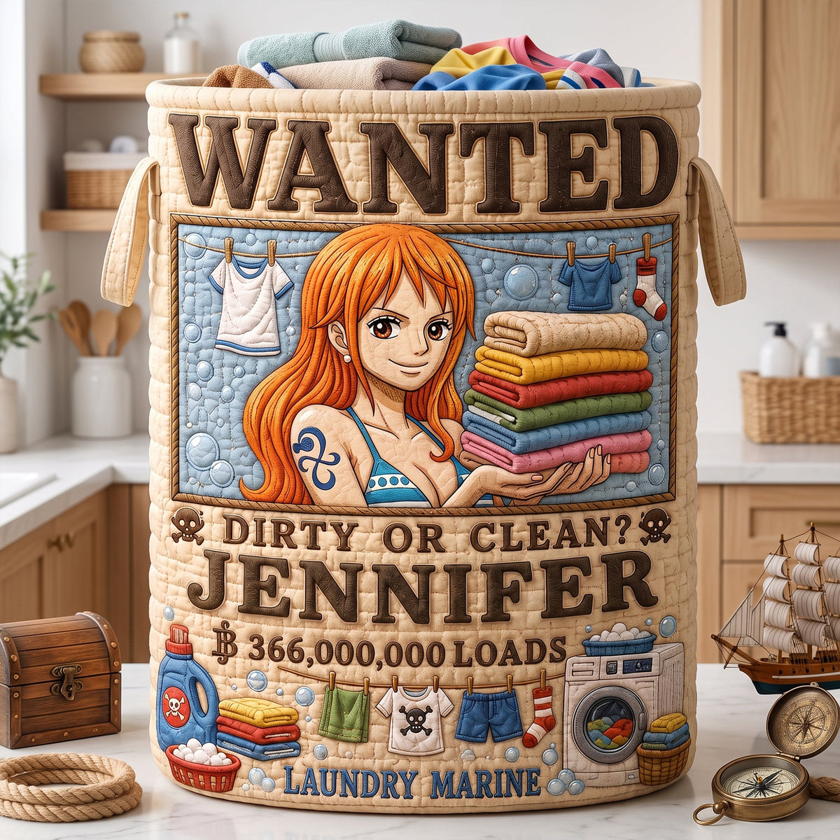 Wanted Adventure Laundry Basket - Personalized Gifts 03paqn110726