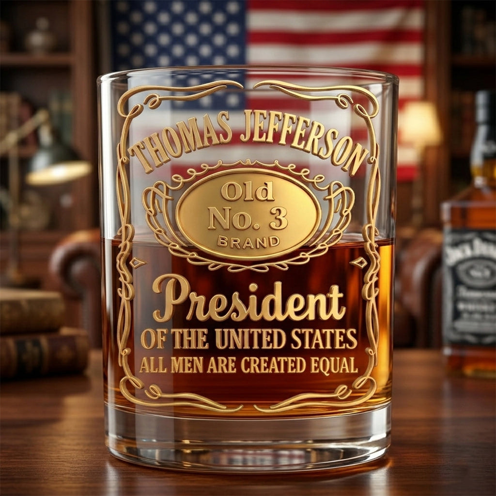 Vintage Style Round Glass - Personalized Patriotic Keepsake Gift 02HUTN030626
