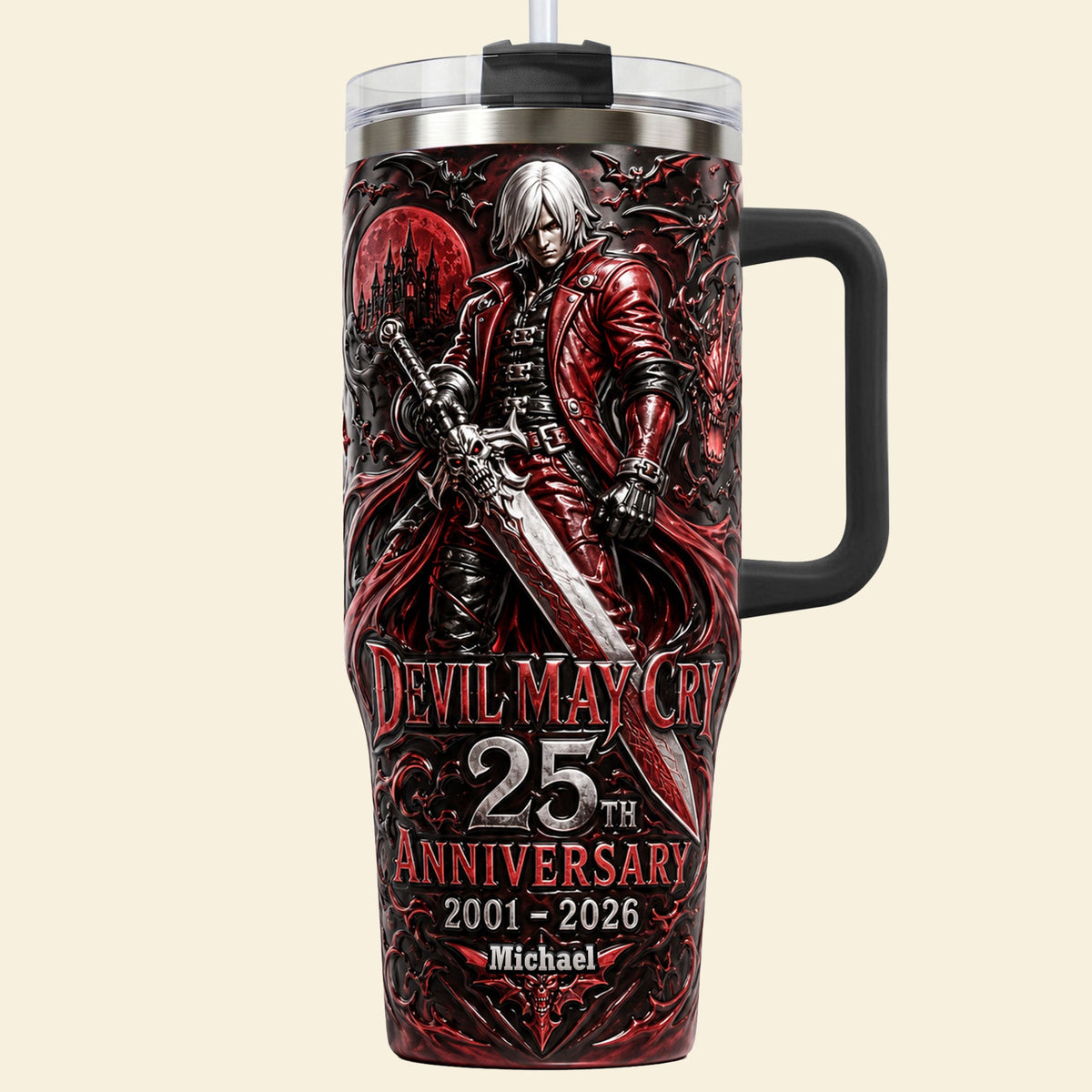 Evil Hunt 40oz Tumbler With Handle - Personalized Gifts 05QHTI080726