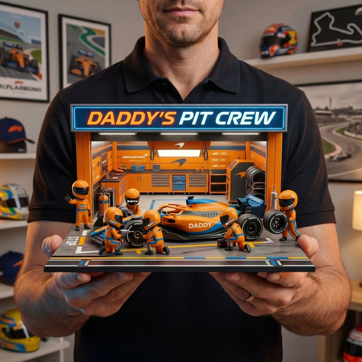 Racing Crew Dad Acrylic Plaque - Personalized Gift For Dads 01NATI190526