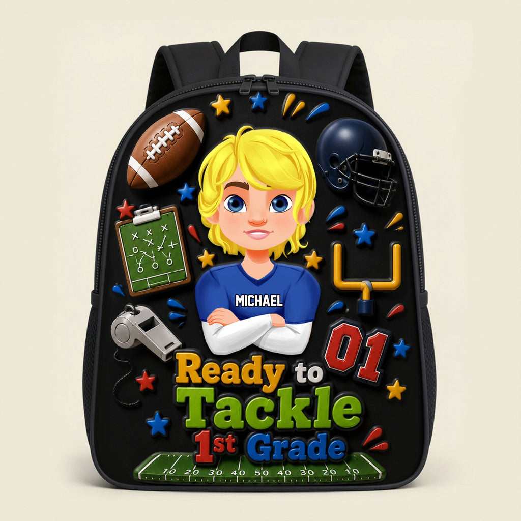 School Time Backpack - Personalized Gifts For Kids School Bag 02NATI290626