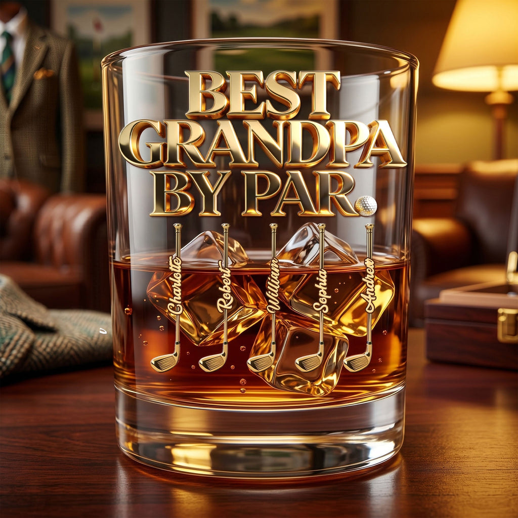 Legendary Golf Dad Round Glass - Personalized Gifts For Dads 03PGTI130526