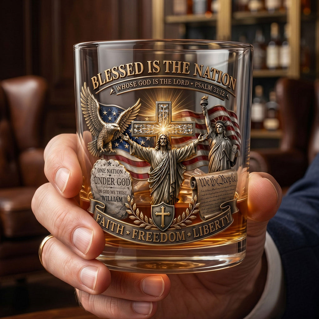 Nation Under God Glass - Personalized Gifts For Patriotic 03pati160626