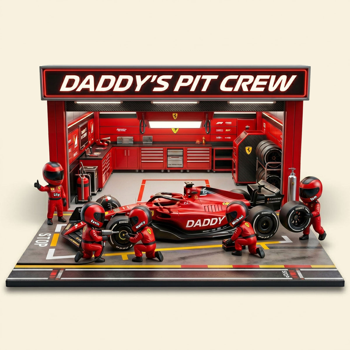 Racing Crew Dad Acrylic Plaque - Personalized Gift For Dads 01NATI190526