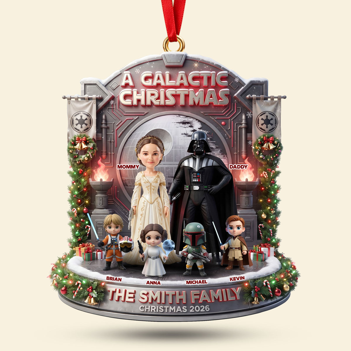 Space Adventure Crew Acrylic Ornament - Personalized Gifts for Family 02tyti070926