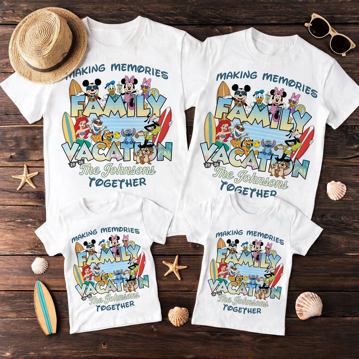 Whimsical Family Vacation Matching Shirt, Personalized Gifts For Families 02QHTI190626