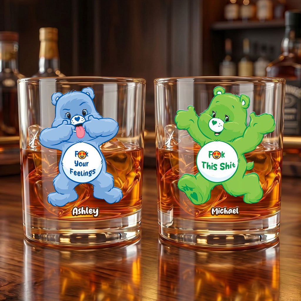 Funny Attitude Round Glass - Personalized Gifts For Drinking Lovers 01HUTI290526