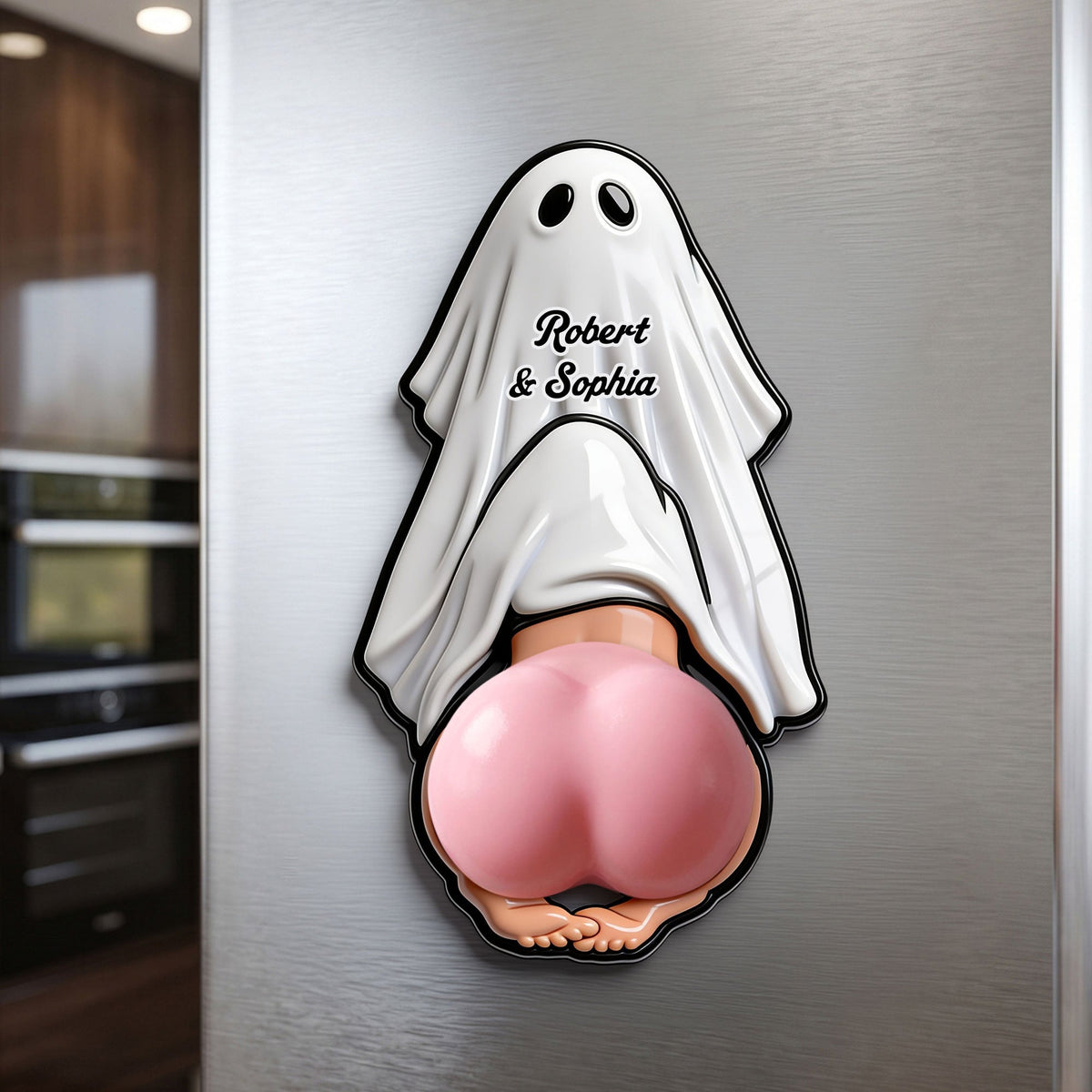 Naughty Ghost Anti-collision Acrylic Fridge Magnet Personalized Gifts For Couple 01HUTI220626