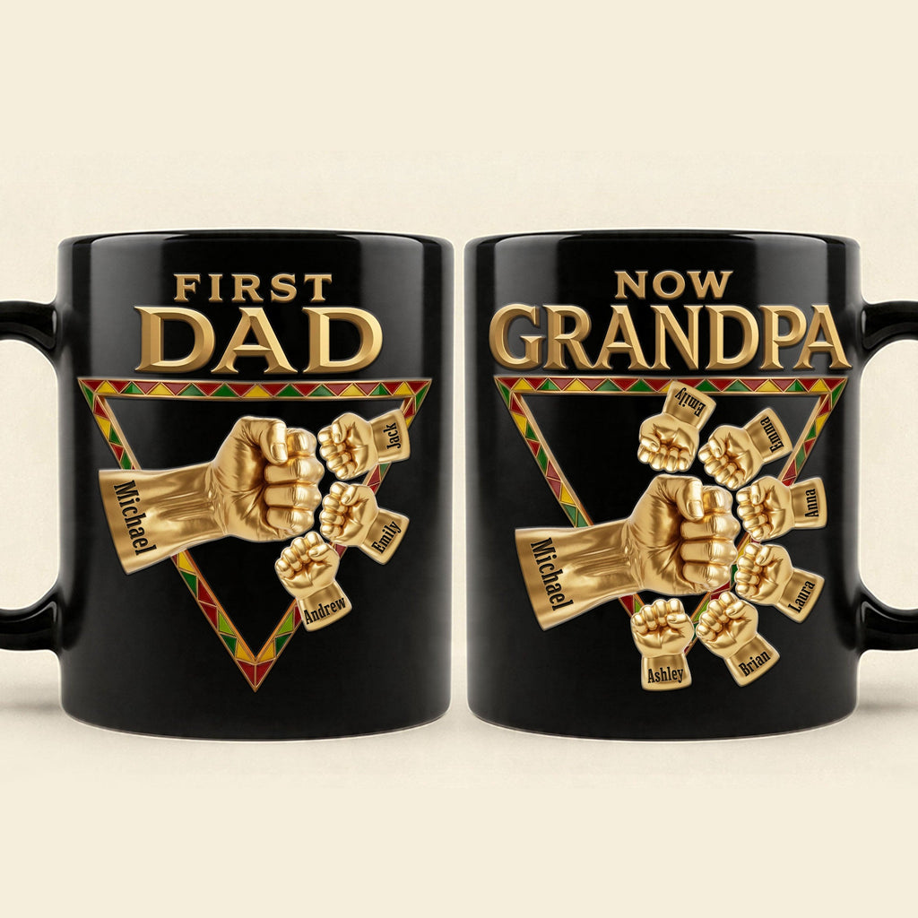 First Dad Now Grandpa Magic Mug - Personalized Gifts For Dads 03huti220526