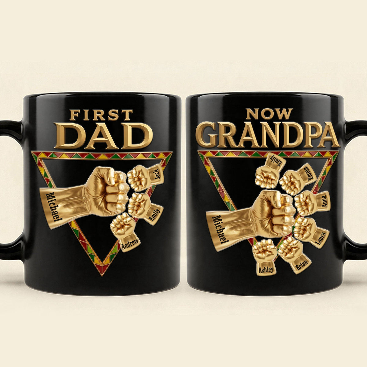 First Dad Now Grandpa Magic Mug - Personalized Gifts For Dads 03huti220526