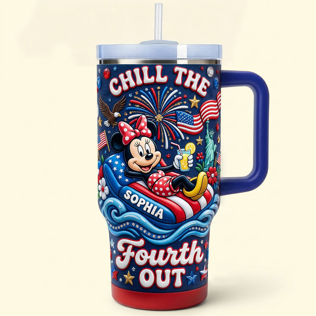 USA Summer Celebration 40oz Tumbler With Handle - Personalized Gifts 04pati190626