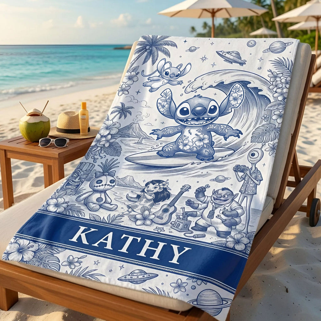 Island Mischief Beach Towel - Personalized Gifts 01qhti180726