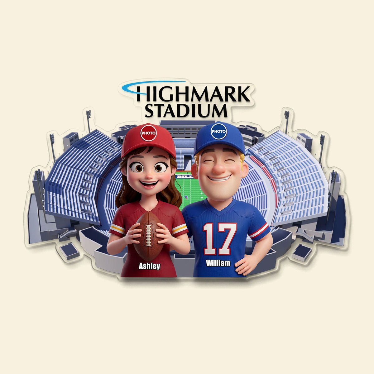 Couple Stadium Souvenir Acrylic Fridge Magnet Personalized Gifts For Couple 02HUTI200626