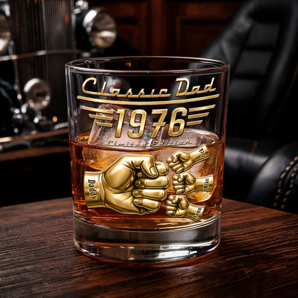 Timeless Dad Round Glass - Personalized Gifts For Dads 02NATI200526