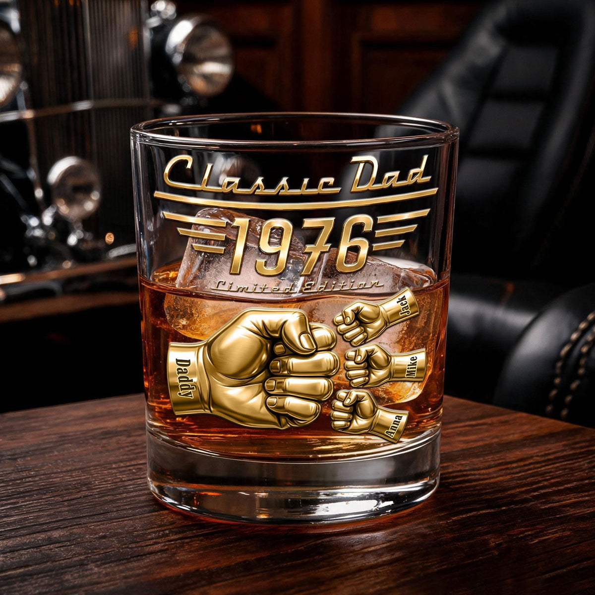 Timeless Dad Round Glass - Personalized Gifts For Dads 02NATI200526