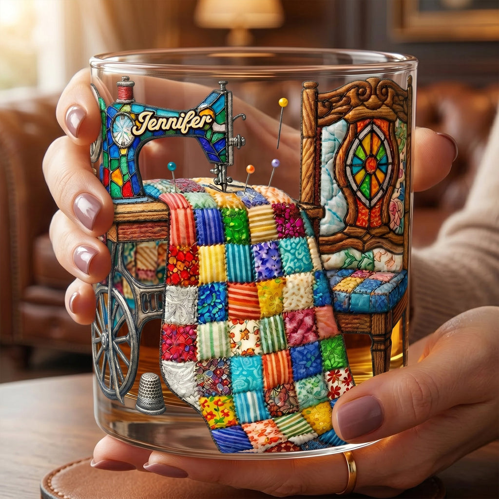 The Quilter's Sanctuary Drinking Glass - Personalized Gifts For Sewing Lovers 04ohti080626