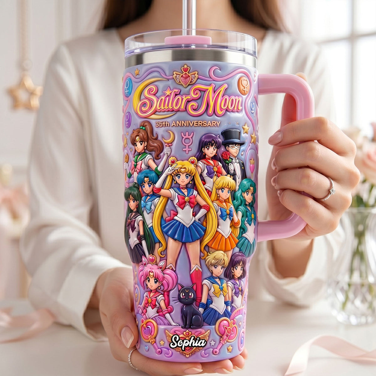 Cosmic Guardians 40oz Tumbler With Handle - Personalized Gifts 02qhti150626