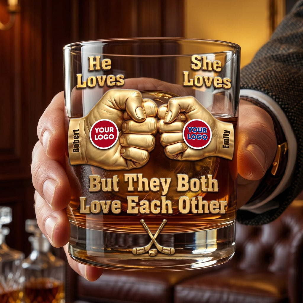 Rival Team Couple Round Glass Personalized Gifts For Couple 06HUTI060626