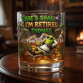 Retired Legend Relaxing Round Glass - Personalized Retirement Gifts 01HUTI110626
