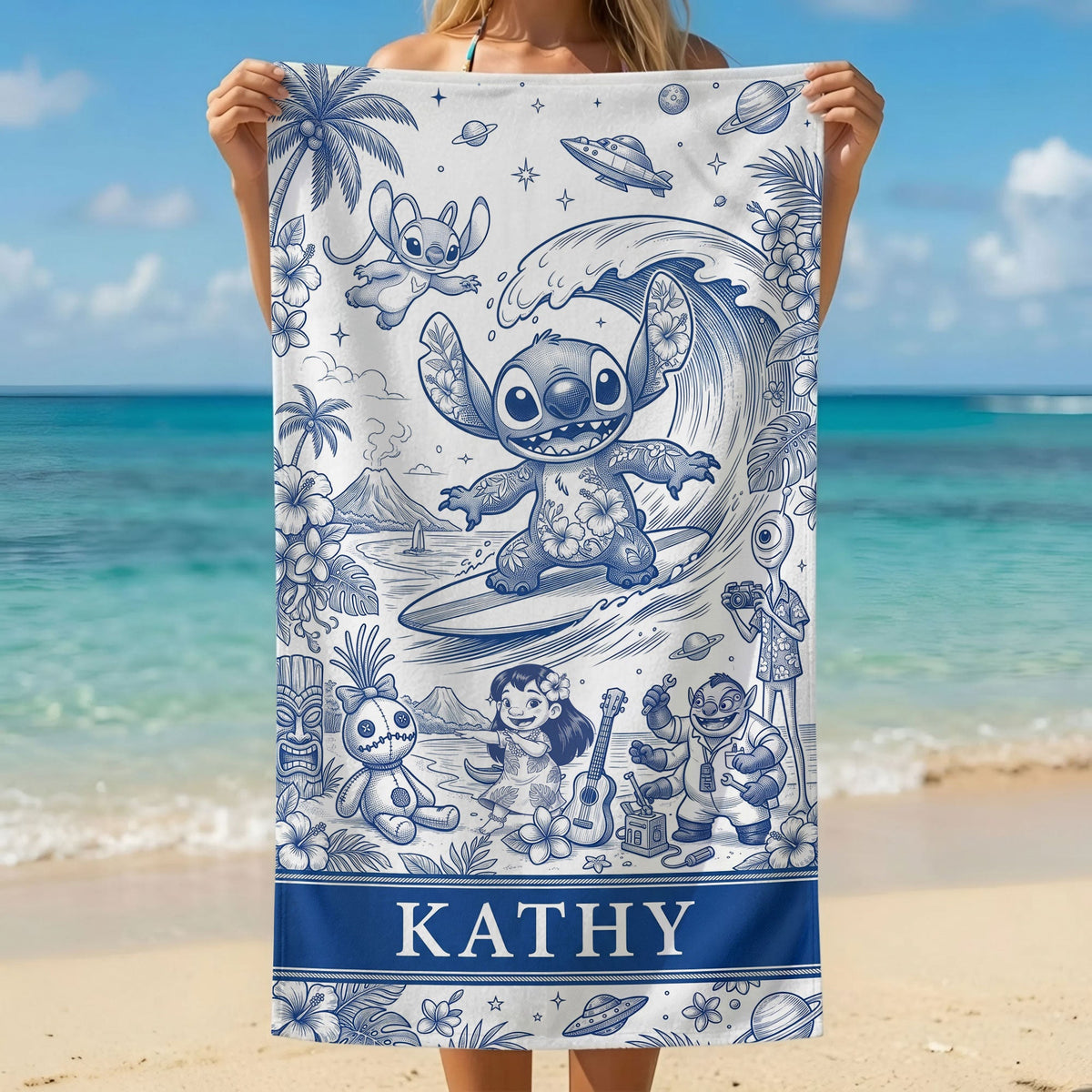 Island Mischief Beach Towel - Personalized Gifts 01qhti180726