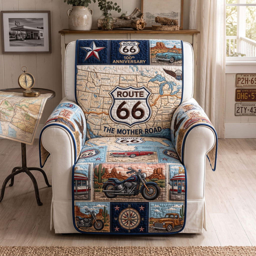 American Road Quited Sofa Cover, Personalized Gifts 02qhti300626