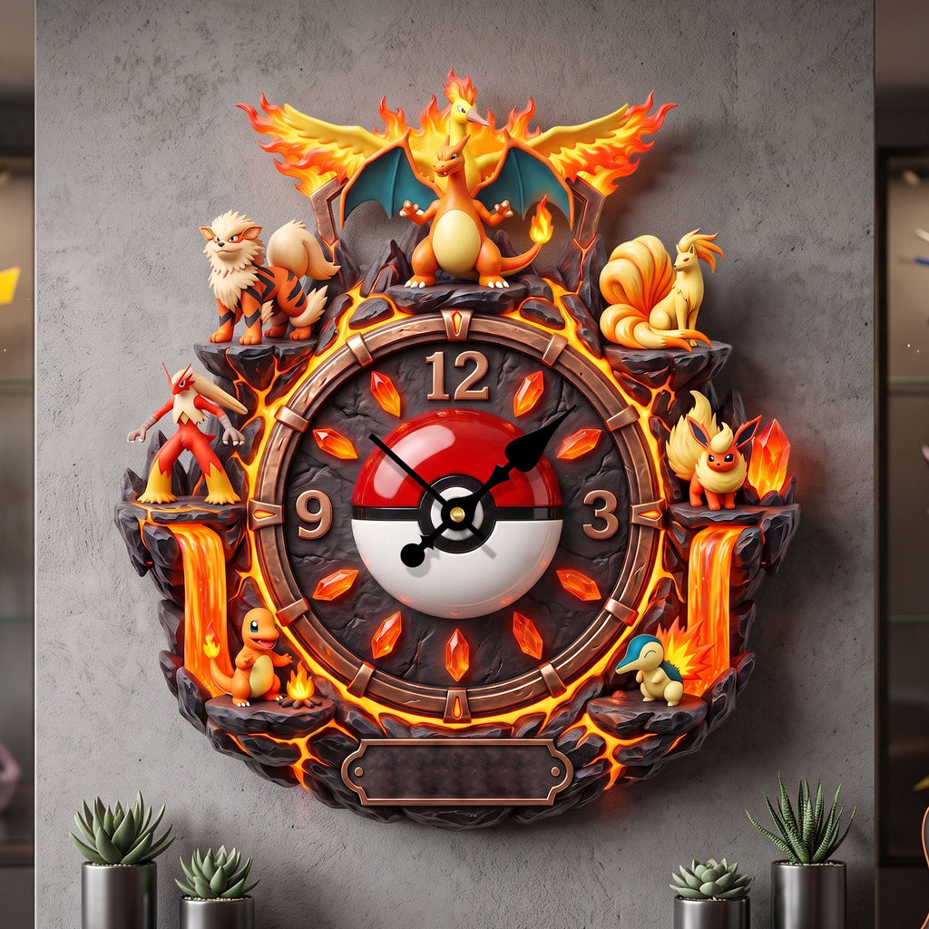 Creature Squad Acrylic Hanging Wall Clock - Personalized Gifts 04hati180726