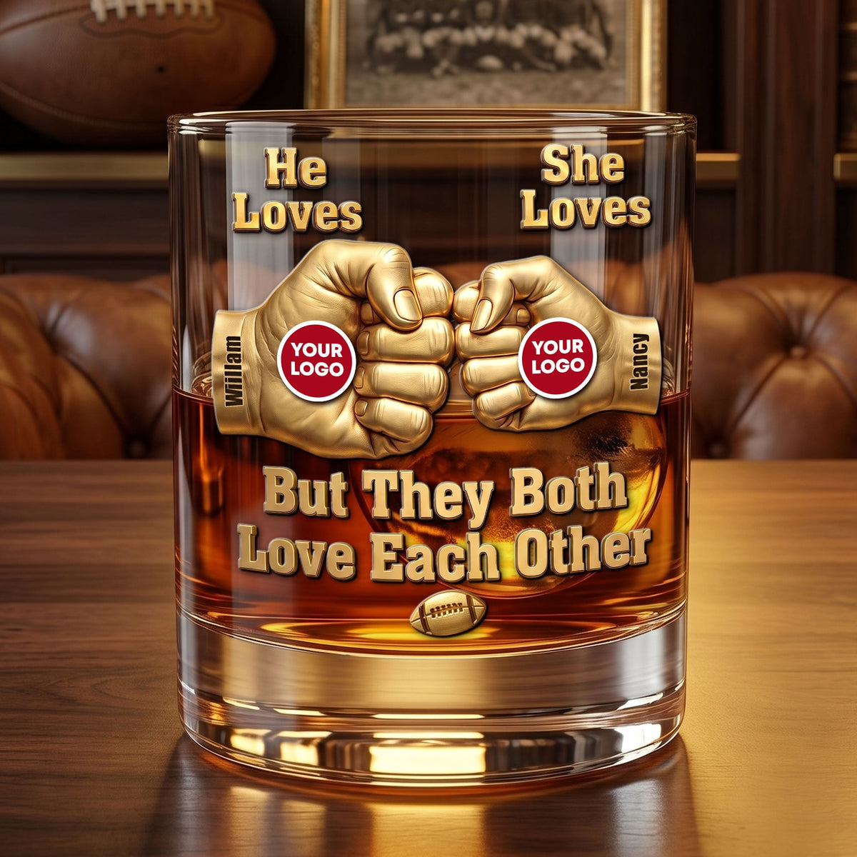 Fist Bump Couple Sport Round Glass - Personalized Gifts For Couple 05huti030626
