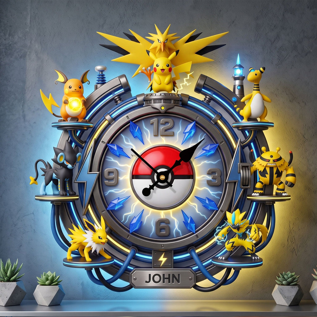 Creature Squad Acrylic Hanging Wall Clock - Personalized Gifts 04hati180726