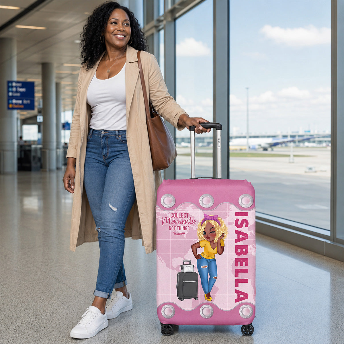 Just A Girl Who Loves Travelling - Personalized Luggage Cover