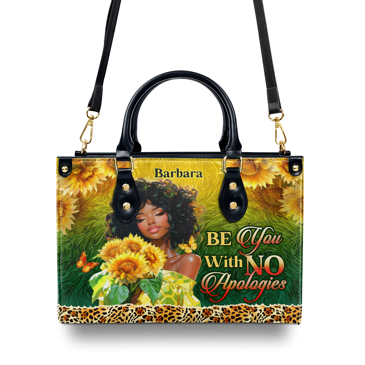 Be You With No Apologies - Personalized Leather Handbag