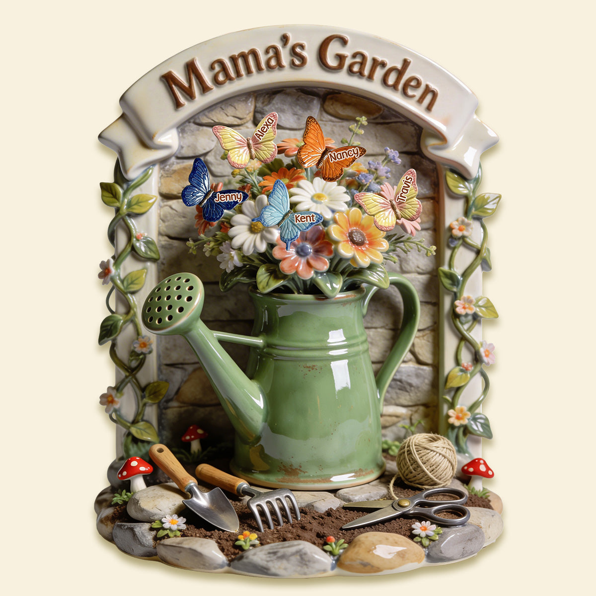 Grandma's Garden Acrylic Plaque - Personalized Gifts For Mom and Grandma 05tymg050326