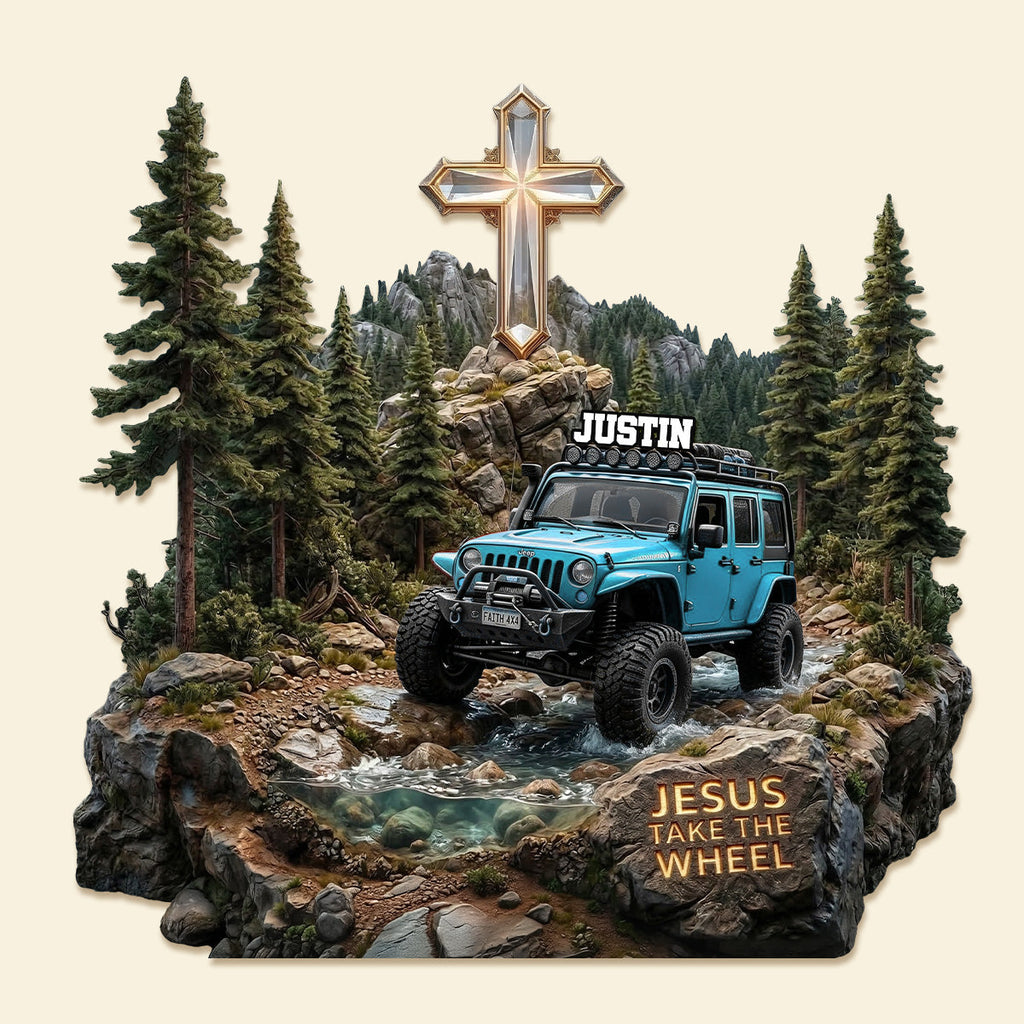 Jesus Take the Wheel Acrylic Plaque - Personalized Gifts For Off-road Lovers 04pamg160326