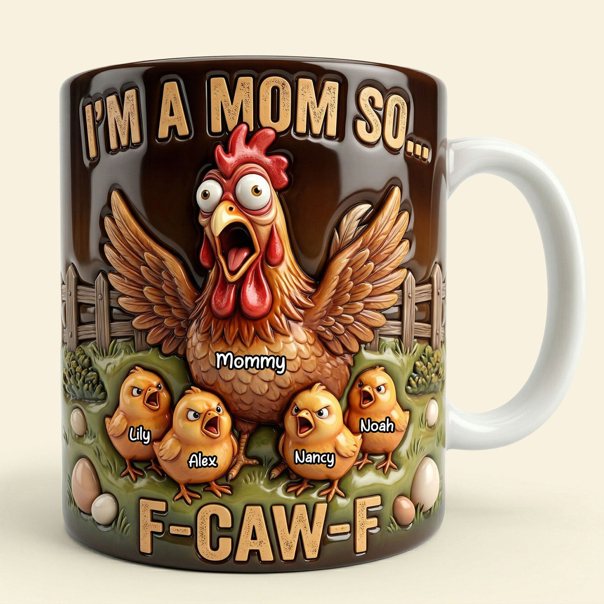 Funny Chicken Mom Coffee Mug - Personalized Gifts For Mother 03nati110426