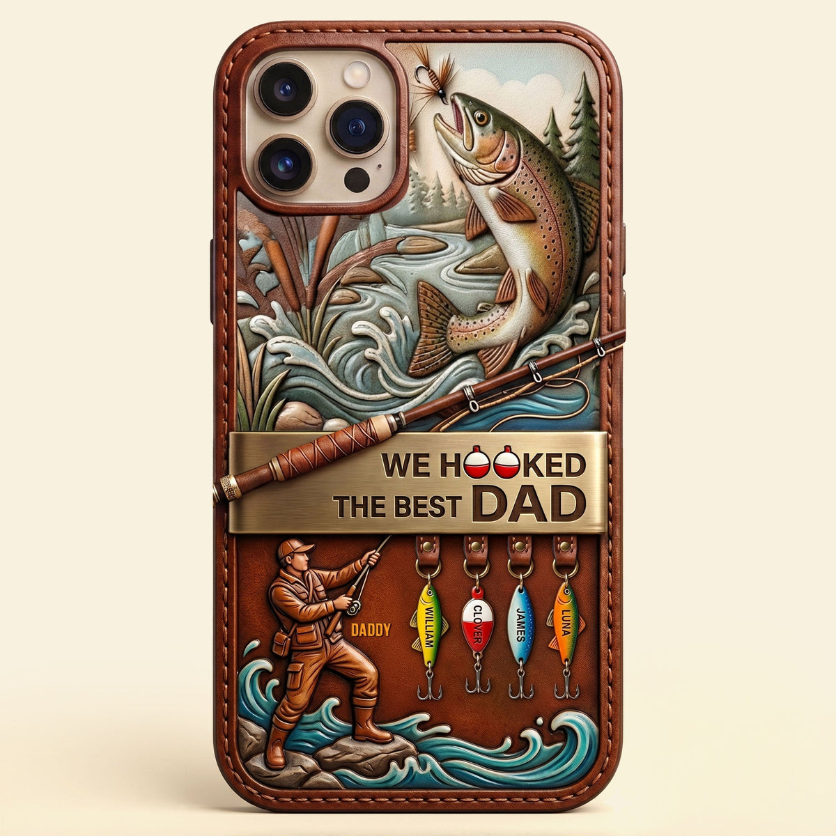 Reel Cool Fishing Dad Phone Case - Personalized Gifts For Dads 01PATI300426