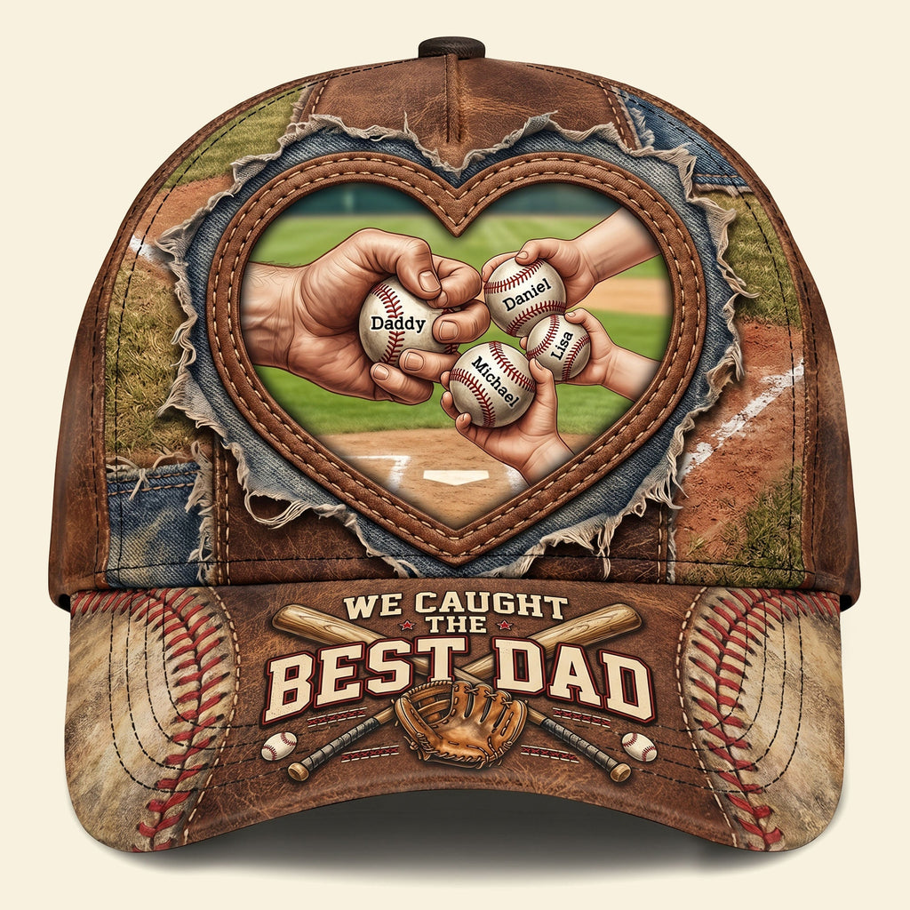 Best Catch Baseball Dad Cap - Personalized Gift For Dads 04NATI060526