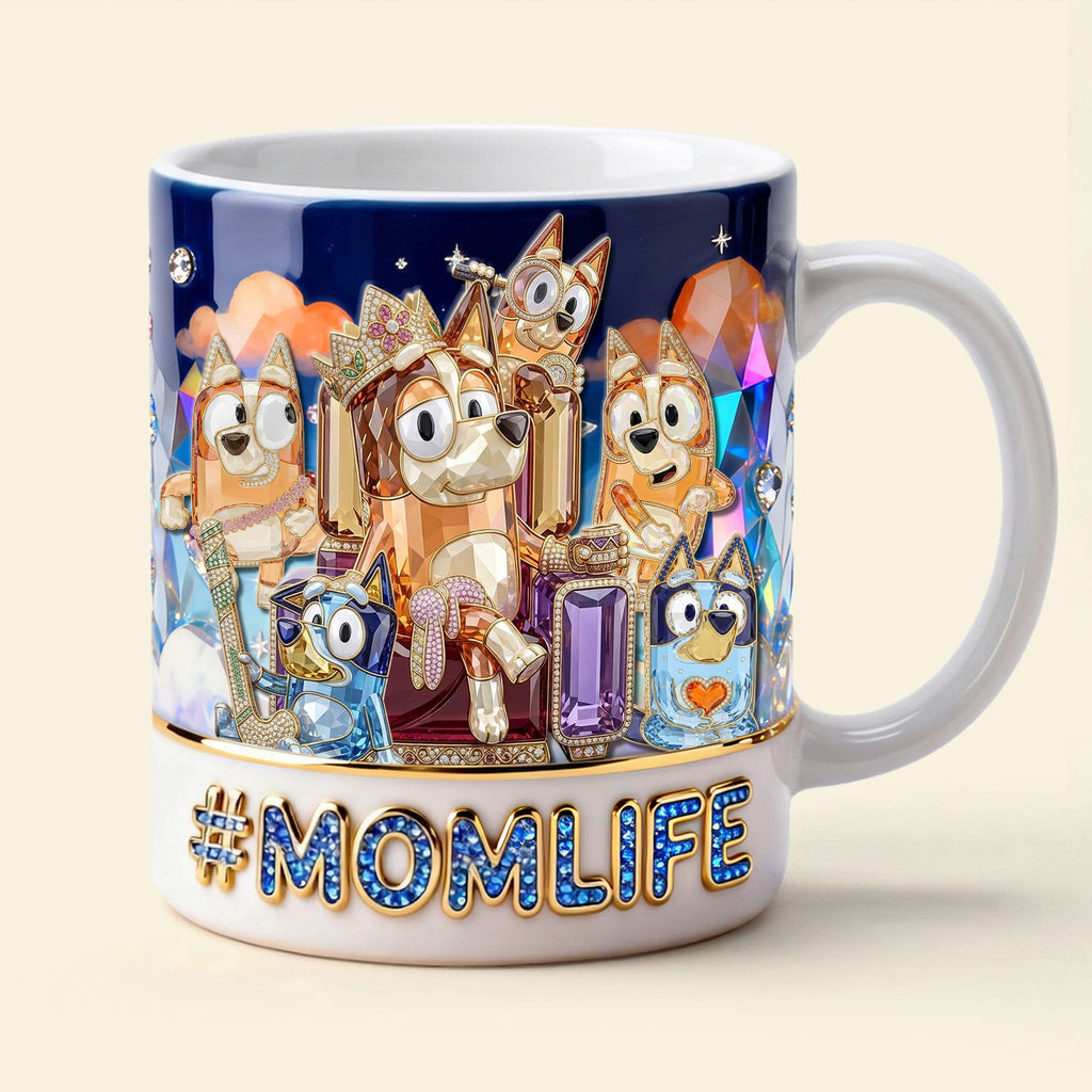 Puppy Queen Mom And Kids Coffee Mug - Personalized Gifts For Mother's Day Coffee Mug 02OHTI070426