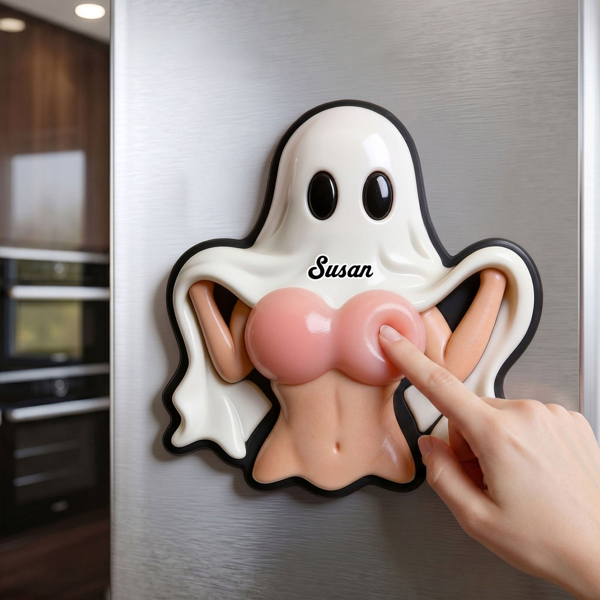 Naughty Ghost Anti-collision Acrylic Fridge Magnet Personalized Gifts For Couple 01HUTI220626