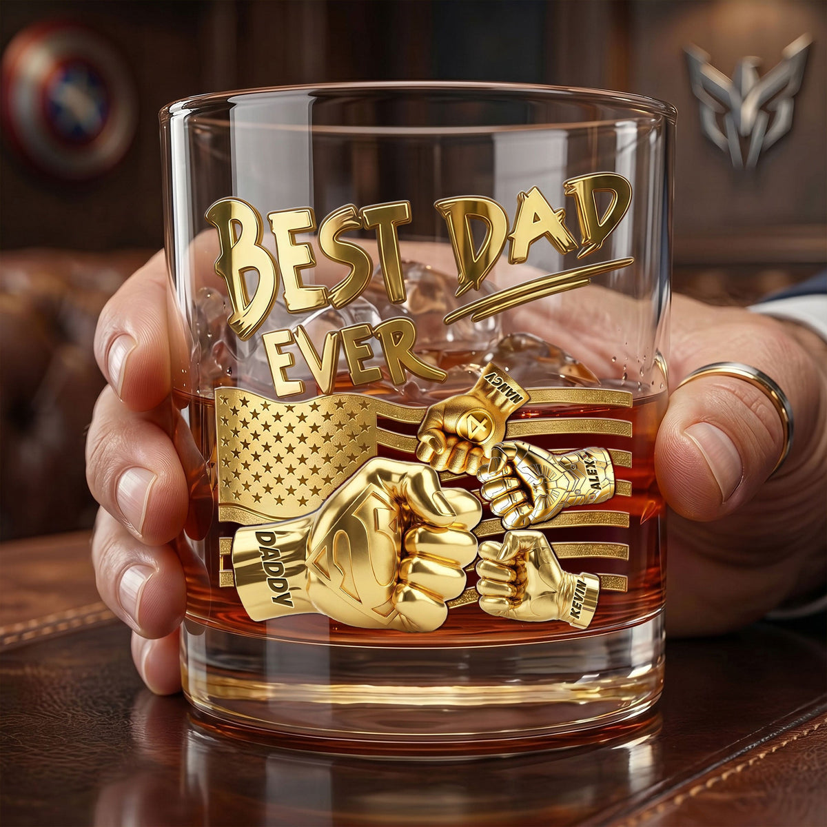 Power Fist Drinking Glass - Personalized Gifts For Dads 05ohti200526
