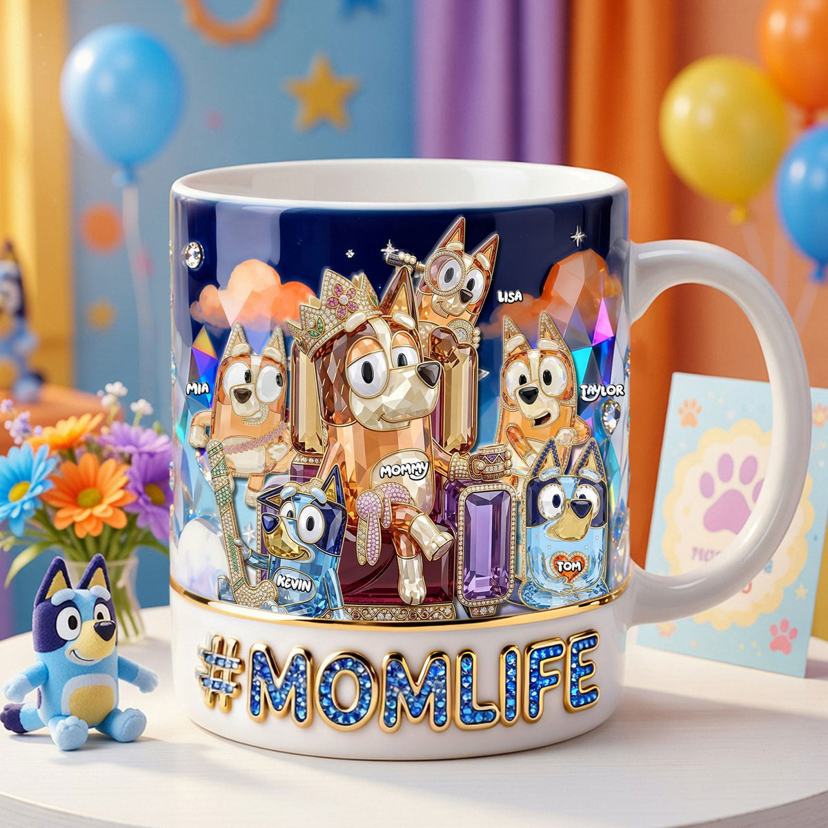 Puppy Queen Mom And Kids Coffee Mug - Personalized Gifts For Mother's Day Coffee Mug 02OHTI070426