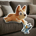 Cute Mommy Dog And Puppy Shape Pillow  - Personalized Gifts For Mom 02OHTI280326