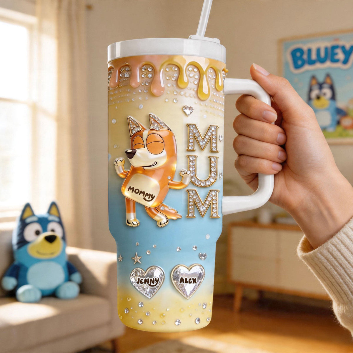 Puppy Mum and Kids Tumbler - Personalized Gifts For Mother 05pgti230426