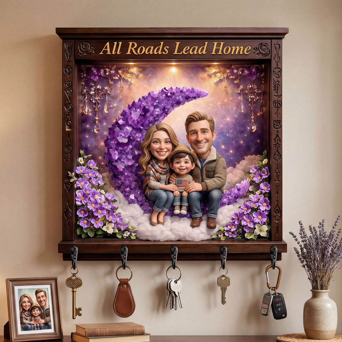 Custom Photo Acrylic Key Hanger - Gifts For Family 05tyti300326