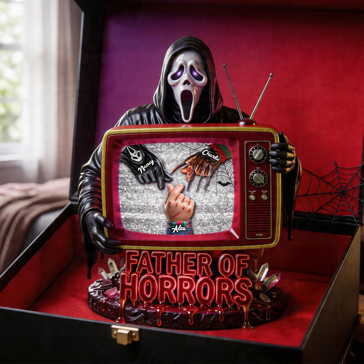 Dark Horror Dad Light Box - Personalized Gift For Dads 02PATI250426