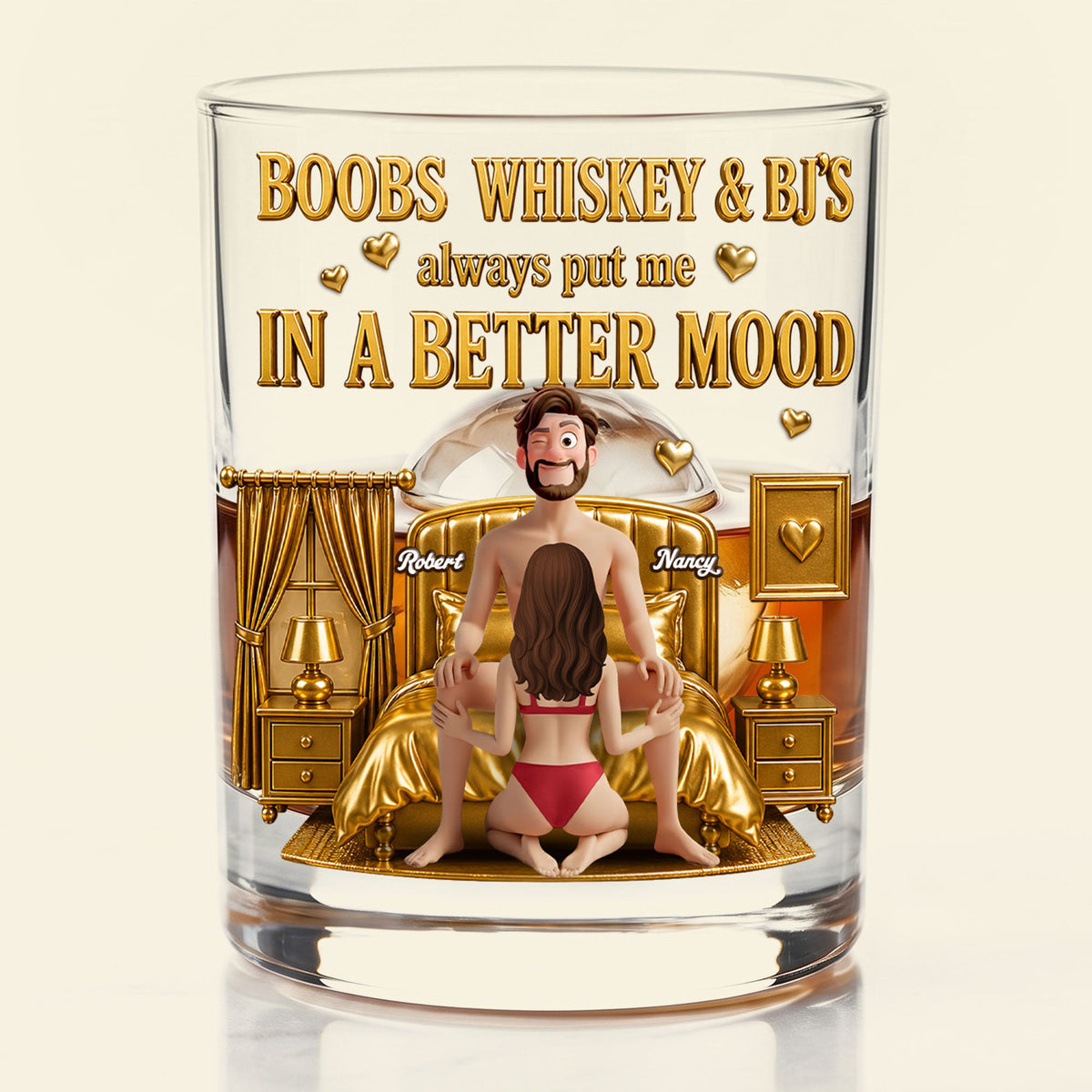 Naughty Couples Drinking Glass - Personalized Gifts For Couples 02nati080626