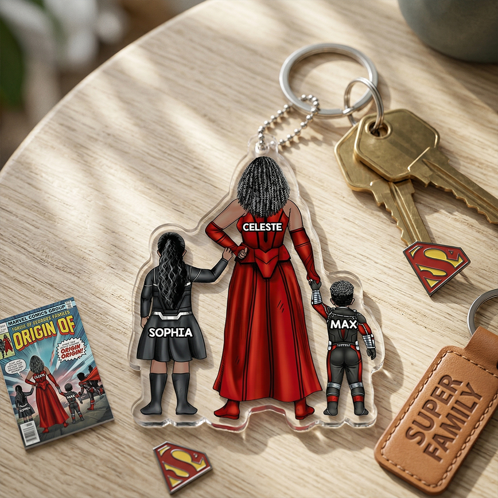 Power Mom Keychain Personalized Mother's Day Gifts 071qhhu240225pa