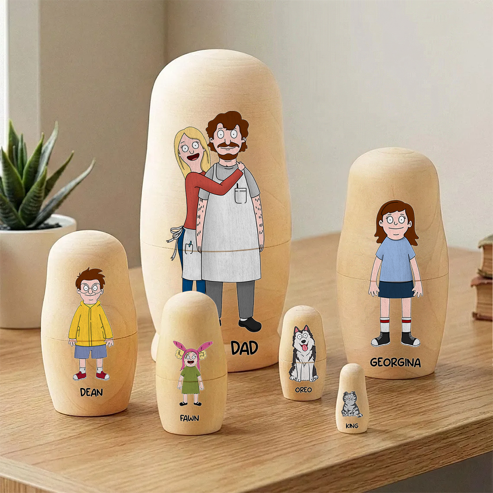 Quirky Family Wooden Nesting Dolls - Personalized Mother's Day Gifts 04qhhu090426