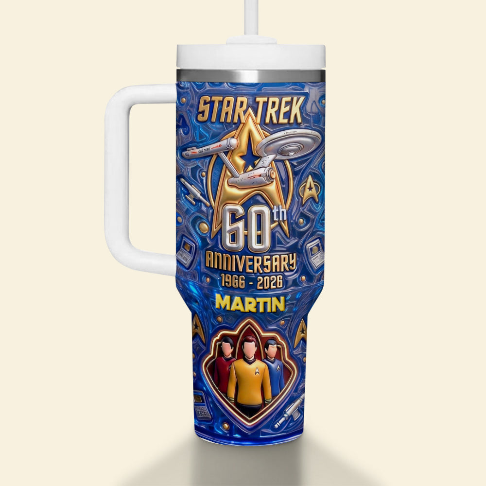 60th Anniversary Space Journey Tumbler - Personalized Anniversary Gifts 02TGMG060326
