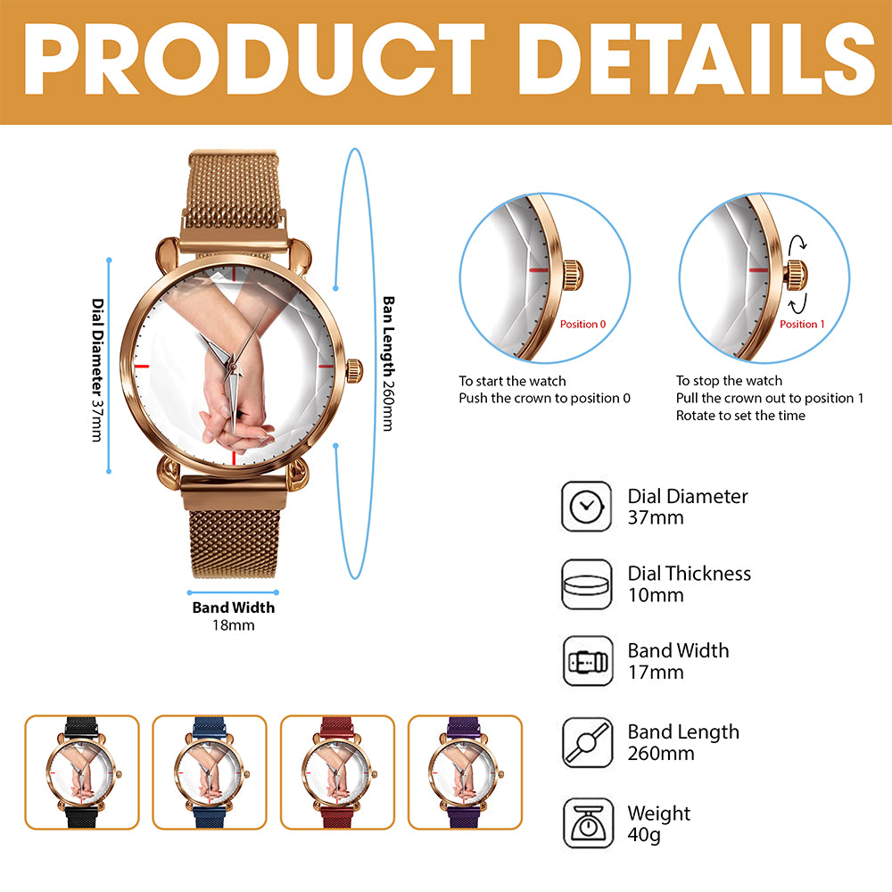 Patriotic Pride Mesh Strap Quartz Watch Personalized Anniversary Gifts 06NAQN080626